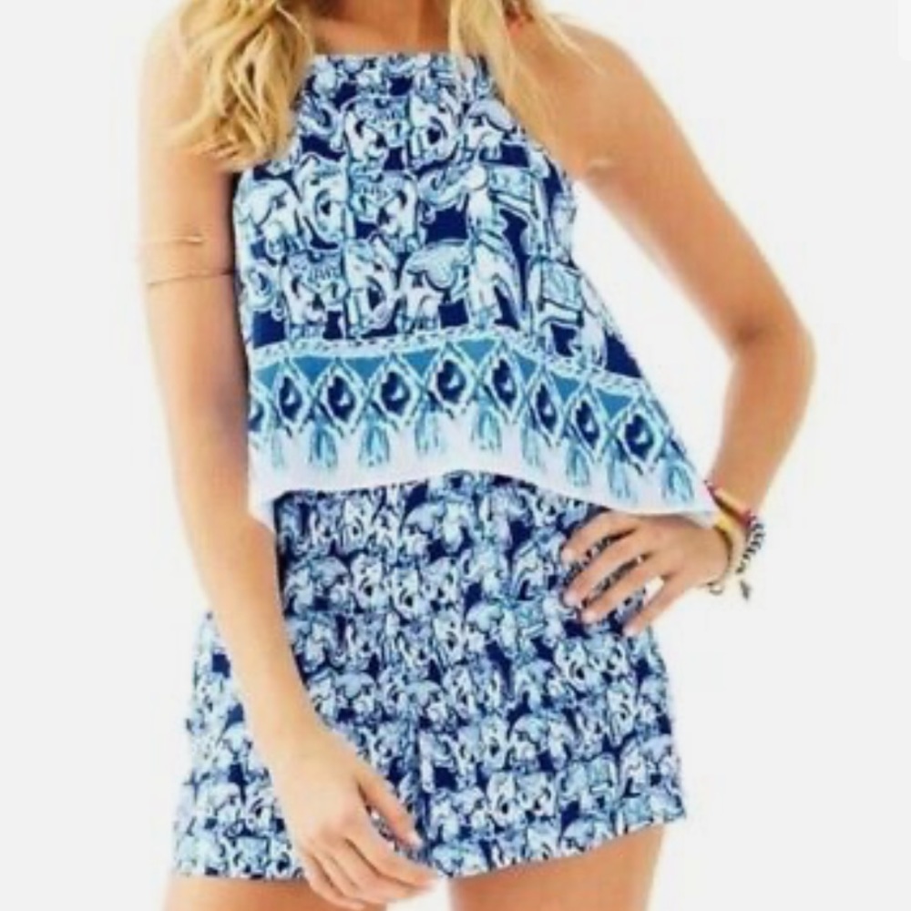 Lilly Pulitzer elephant romper